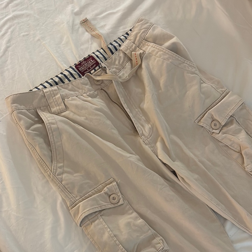 Oversized Beige Cargo Pants